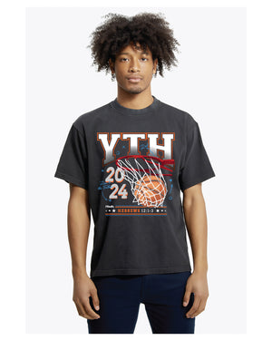 Youth Vintage Black Basketball T-Shirt