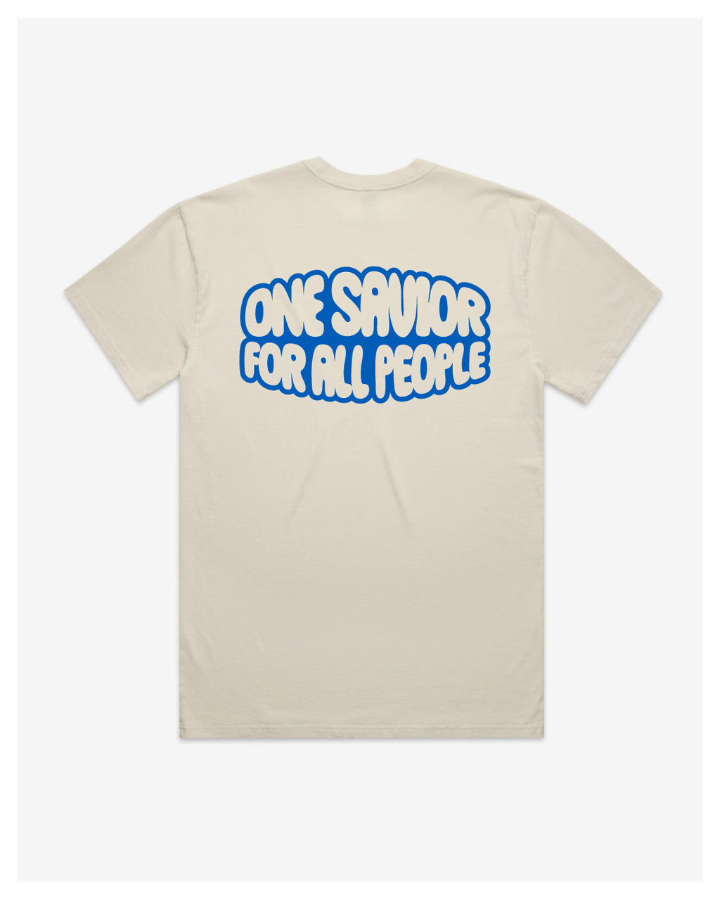 ONE SAVIOR Blue Bubble Letter T shirt